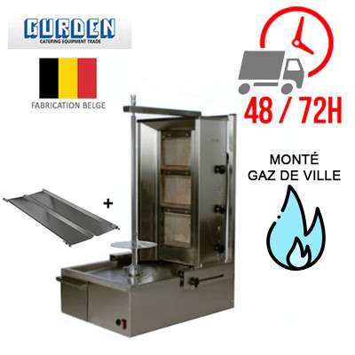 Machine à kebab 3 feux Gaz de ville / GURDEN Machine à kebab 3 feux Gaz de ville / GURDEN