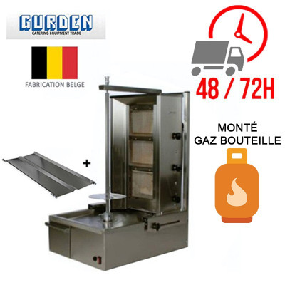 Machine à kebab 3 feux Gaz bouteille / GURDEN Machine à kebab 3 feux Gaz bouteille / GURDEN