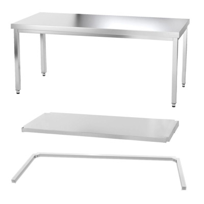 Table inox 2000 x 700 mm avec renfort / GOLDINOX Table inox 2000 x 700 mm avec renfort / GOLDINOX