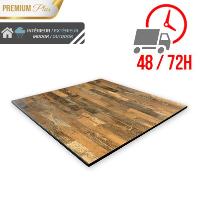 Plateau de table compact 60x60 cm stratifié - Rustique / GOLDINOX Plateau de table compact 60x60 cm stratifié - Rustique / GOLDINOX