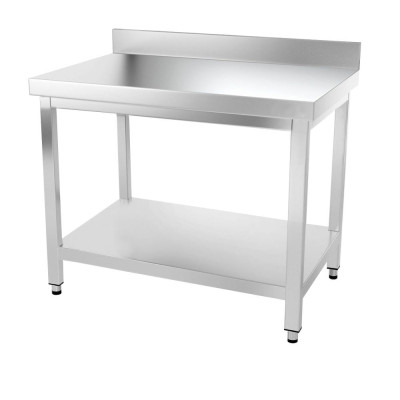 Table inox 1000 x 700 mm adossée avec renfort / GOLDINOX Table inox 1000 x 700 mm adossée avec renfort / GOLDINOX