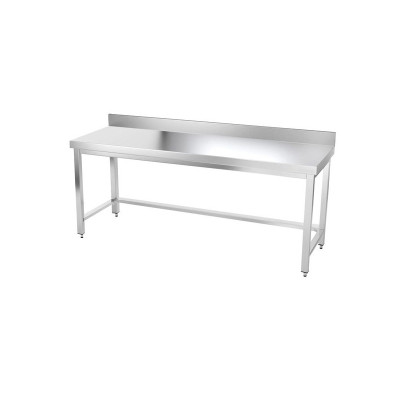 Table inox 2000 x 700 mm adossée avec renfort / GOLDINOX Table inox 2000 x 700 mm adossée avec renfort / GOLDINOX