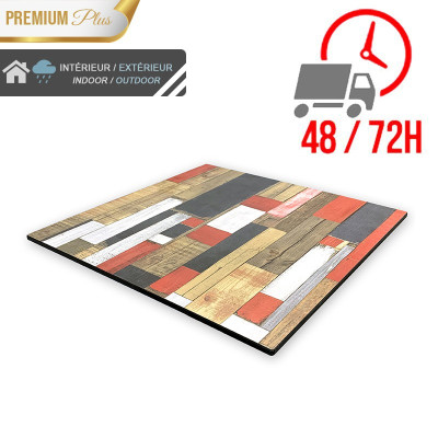 Plateau de table compact 70x70 cm stratifié - Rétro / GOLDINOX Plateau de table compact 70x70 cm stratifié - Rétro / GOLDINOX