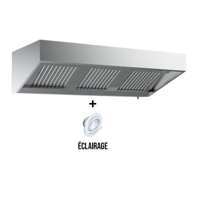 Hotte murale 2600 x 700 x 450 mm avec éclairage, filtre et robinet de vidange / GOLDINOX Hotte murale 2600 x 700 x 450 mm avec éclairage, filtre et robinet de vidange / GOLDINOX