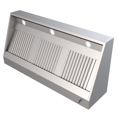 Hotte murale 2600 x 950 x 400 mm avec éclairage, filtre et robinet de vidange / GOLDINOX Hotte murale 2600 x 950 x 400 mm avec éclairage, filtre et robinet de vidange / GOLDINOX