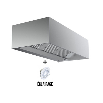 Hotte caisson 1000 x 950 x 400 mm avec éclairage, filtre et robinet de vidange / GOLDINOX Hotte caisson 1000 x 950 x 400 mm avec éclairage, filtre et robinet de vidange / GOLDINOX
