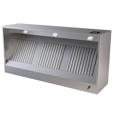 Hotte caisson 1400 x 950 x 520 mm avec moteur, variateur, éclairage, filtre et robinet de vidange / GOLDINOX Hotte caisson 1400 x 950 x 520 mm avec moteur, variateur, éclairage, filtre et robinet de vidange / GOLDINOX