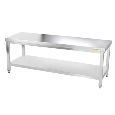Table inox soubassement 2000 x 600 mm / GOLDINOX Table inox soubassement 2000 x 600 mm / GOLDINOX