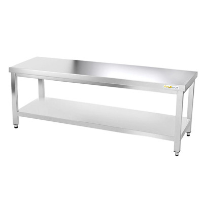 Table inox soubassement 2000 x 500 mm avec renfort / GOLDINOX Table inox soubassement 2000 x 500 mm avec renfort / GOLDINOX
