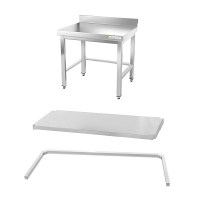 Table inox soubassement 700 x 600 mm adossée avec renfort / GOLDINOX Table inox soubassement 700 x 600 mm adossée avec renfort / GOLDINOX