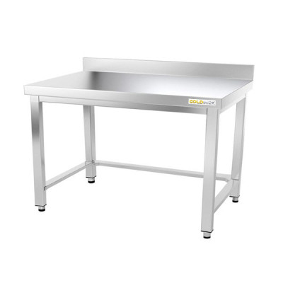 Table inox soubassement 1000 x 700 mm adossée avec renfort / GOLDINOX Table inox soubassement 1000 x 700 mm adossée avec renfort / GOLDINOX