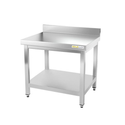Table inox soubassement 800 x 700 mm adossée / GOLDINOX Table inox soubassement 800 x 700 mm adossée / GOLDINOX