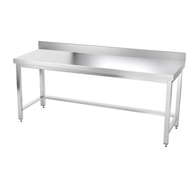 Table inox 2000 x 500 mm adossée avec renfort / GOLDINOX Table inox 2000 x 500 mm adossée avec renfort / GOLDINOX