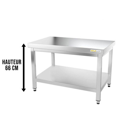 Table inox soubassement 1000 x 600 mm / GOLDINOX Table inox soubassement 1000 x 600 mm / GOLDINOX