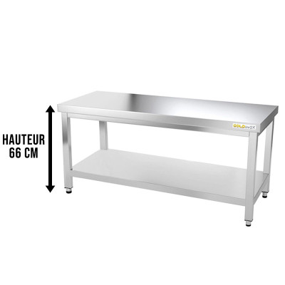Table inox soubassement 1600 x 600 mm / GOLDINOX Table inox soubassement 1600 x 600 mm / GOLDINOX