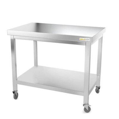 Table inox 1200 x 700 mm sur roulettes / GOLDINOX Table inox 1200 x 700 mm sur roulettes / GOLDINOX