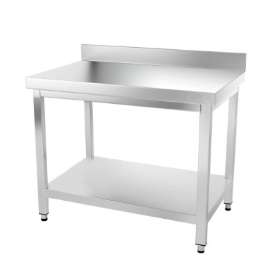 Table inox 1000 x 800 mm adossée avec renfort / GOLDINOX Table inox 1000 x 800 mm adossée avec renfort / GOLDINOX