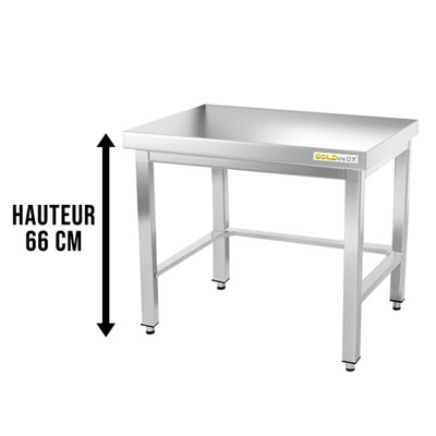 Table inox soubassement 800 x 800 mm avec renfort / GOLDINOX Table inox soubassement 800 x 800 mm avec renfort / GOLDINOX