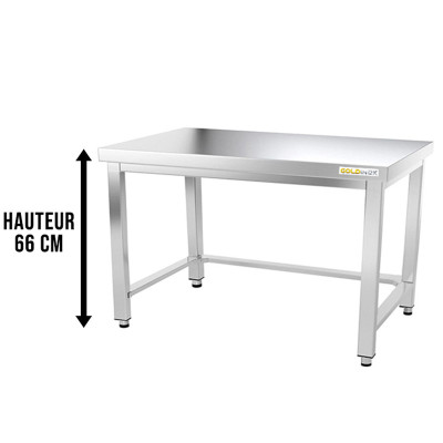 Table inox soubassement 1000 x 800 mm avec renfort / GOLDINOX Table inox soubassement 1000 x 800 mm avec renfort / GOLDINOX