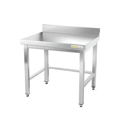Table inox soubassement 800 x 800 mm adossée avec renfort / GOLDINOX Table inox soubassement 800 x 800 mm adossée avec renfort / GOLDINOX