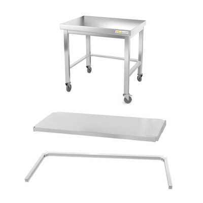 Table inox soubassement 800 x 800 mm avec renfort sur roulettes / GOLDINOX Table inox soubassement 800 x 800 mm avec renfort sur roulettes / GOLDINOX
