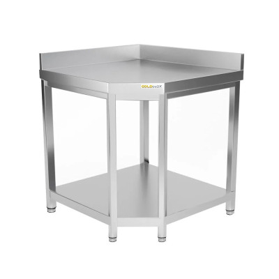 Table inox d'angle 1000 x 800 mm adossée / GOLDINOX Table inox d'angle 1000 x 800 mm adossée / GOLDINOX