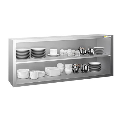 Placard mural inox 1600 x 400 mm / Hauteur 650 mm ouvert PREMIUM / GOLDINOX Placard mural inox 1600 x 400 mm / Hauteur 650 mm ouvert PREMIUM / GOLDINOX