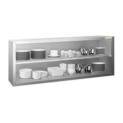 Placard mural inox 1800 x 400 mm / Hauteur 650 mm ouvert PREMIUM / GOLDINOX Placard mural inox 1800 x 400 mm / Hauteur 650 mm ouvert PREMIUM / GOLDINOX