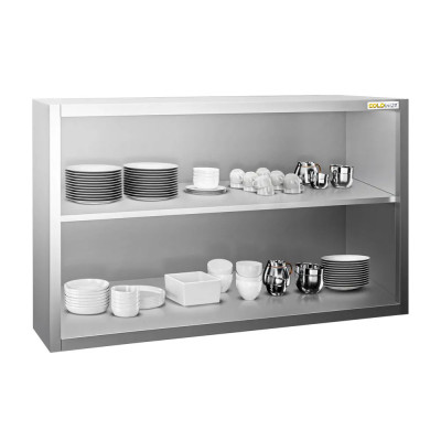 Placard mural inox 1200 x 400 mm / Hauteur 800 mm ouvert PREMIUM / GOLDINOX Placard mural inox 1200 x 400 mm / Hauteur 800 mm ouvert PREMIUM / GOLDINOX