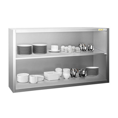 Placard mural inox 1400 x 400 mm / Hauteur 800 mm ouvert PREMIUM / GOLDINOX Placard mural inox 1400 x 400 mm / Hauteur 800 mm ouvert PREMIUM / GOLDINOX