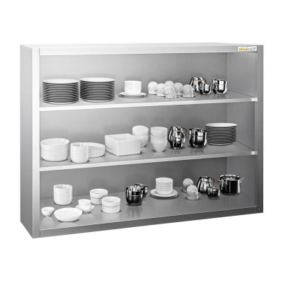 Placard mural inox 1000 x 400 mm / Hauteur 1000 mm ouvert PREMIUM / GOLDINOX Placard mural inox 1000 x 400 mm / Hauteur 1000 mm ouvert PREMIUM / GOLDINOX