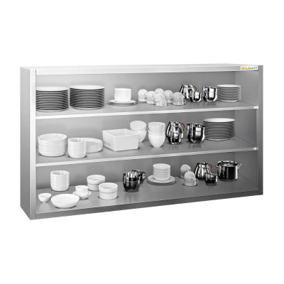 Placard mural inox 1600 x 400 mm / Hauteur 1000 mm ouvert PREMIUM / GOLDINOX Placard mural inox 1600 x 400 mm / Hauteur 1000 mm ouvert PREMIUM / GOLDINOX