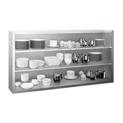 Placard mural inox 1800 x 400 mm / Hauteur 1000 mm ouvert PREMIUM / GOLDINOX Placard mural inox 1800 x 400 mm / Hauteur 1000 mm ouvert PREMIUM / GOLDINOX