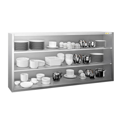 Placard mural inox 2000 x 400 mm / Hauteur 1000 mm ouvert PREMIUM / GOLDINOX Placard mural inox 2000 x 400 mm / Hauteur 1000 mm ouvert PREMIUM / GOLDINOX