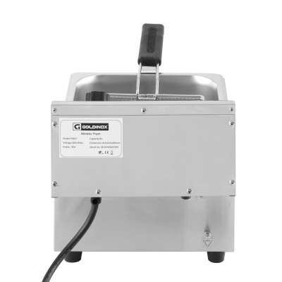 Friteuse électrique 6 Litres à poser - 3 kW / GOLDINOX Friteuse électrique 6 Litres à poser - 3 kW / GOLDINOX