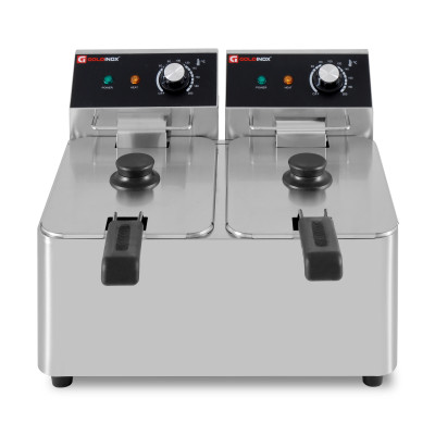 Friteuse électrique 2 x 4 Litres à poser - 5 kW / GOLDINOX Friteuse électrique 2 x 4 Litres à poser - 5 kW / GOLDINOX