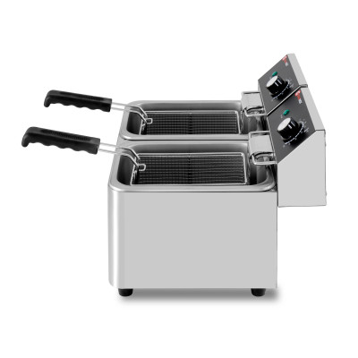 Friteuse électrique 2 x 4 Litres à poser - 5 kW / GOLDINOX Friteuse électrique 2 x 4 Litres à poser - 5 kW / GOLDINOX