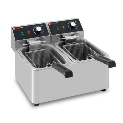 Friteuse électrique 2 x 4 Litres à poser - 5 kW / GOLDINOX Friteuse électrique 2 x 4 Litres à poser - 5 kW / GOLDINOX