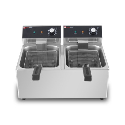 Friteuse électrique 2 x 8 Litres à poser - 6 kW / GOLDINOX Friteuse électrique 2 x 8 Litres à poser - 6 kW / GOLDINOX