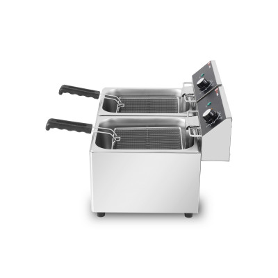 Friteuse électrique 2 x 8 Litres à poser - 6 kW / GOLDINOX Friteuse électrique 2 x 8 Litres à poser - 6 kW / GOLDINOX