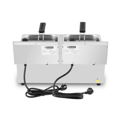 Friteuse électrique 2 x 8 Litres à poser - 6 kW / GOLDINOX Friteuse électrique 2 x 8 Litres à poser - 6 kW / GOLDINOX