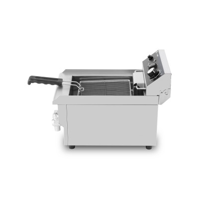 Friteuse électrique 10 Litres avec robinet de vidange à poser - 3 kW / GOLDINOX Friteuse électrique 10 Litres avec robinet de vidange à poser - 3 kW / GOLDINOX