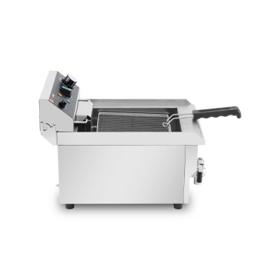 Friteuse électrique 10 Litres avec robinet de vidange à poser - 3 kW / GOLDINOX Friteuse électrique 10 Litres avec robinet de vidange à poser - 3 kW / GOLDINOX
