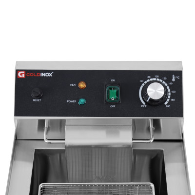 Friteuse électrique 13 Litres avec robinet de vidange à poser - 3,25 kW / GOLDINOX Friteuse électrique 13 Litres avec robinet de vidange à poser - 3,25 kW / GOLDINOX
