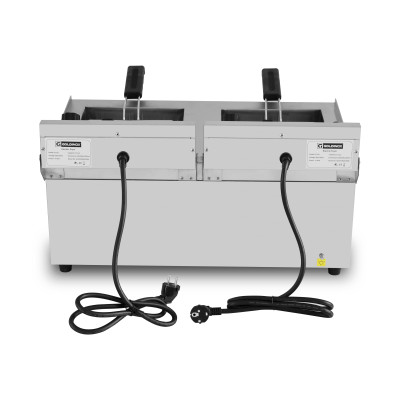 Friteuse électrique 2 x13 Litres avec robinet de vidange à poser - 6,5 kW / GOLDINOX Friteuse électrique 2 x13 Litres avec robinet de vidange à poser - 6,5 kW / GOLDINOX