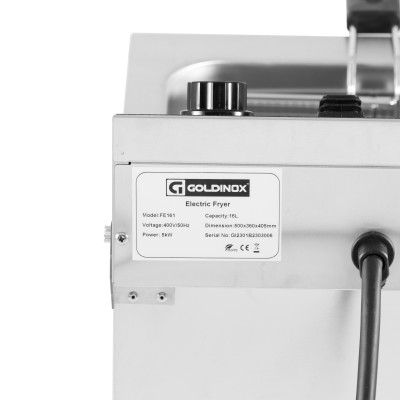 Friteuse électrique 16 Litres avec robinet de vidange à poser - 5 kW (400V) / GOLDINOX Friteuse électrique 16 Litres avec robinet de vidange à poser - 5 kW (400V) / GOLDINOX