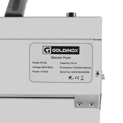 Friteuse électrique 2 x 16 Litres avec robinet de vidange à poser - 10 kW (400V) / GOLDINOX Friteuse électrique 2 x 16 Litres avec robinet de vidange à poser - 10 kW (400V) / GOLDINOX