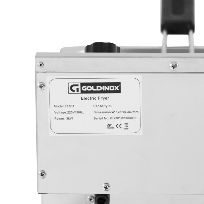 Friteuse électrique 8 Litres à poser - 3 kW / GOLDINOX Friteuse électrique 8 Litres à poser - 3 kW / GOLDINOX