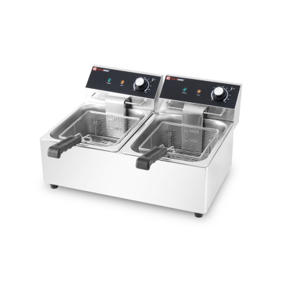 Friteuse électrique 2 x 6 Litres à poser - 6 kW / GOLDINOX Friteuse électrique 2 x 6 Litres à poser - 6 kW / GOLDINOX