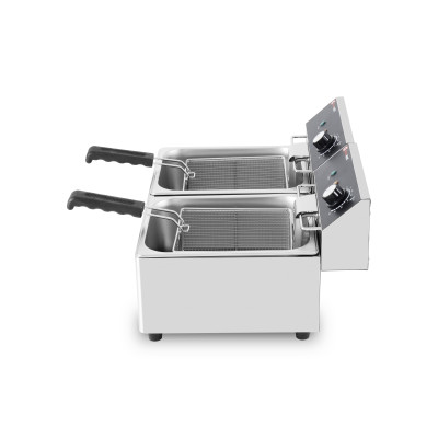 Friteuse électrique 2 x 6 Litres à poser - 6 kW / GOLDINOX Friteuse électrique 2 x 6 Litres à poser - 6 kW / GOLDINOX